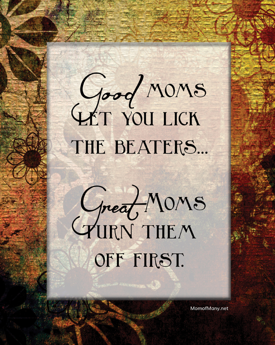 Good Moms FREE Word Art {Mom of Many}